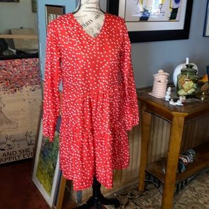 Polka dot rayon dress